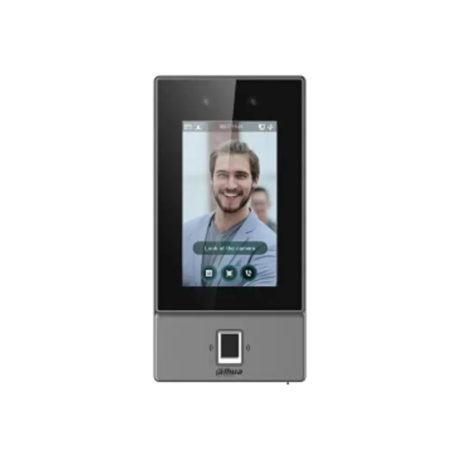 DAHUA DHI-ASI6214S-PW CONTROL DE ACCESO STANDALONE CON RECONOCIMIENTO FACIAL, HUELLA, TARJETA, CLAVE Y QR - PANTALLA TACTIL 4.3" - 6,000 ROSTROS/USUARIOS - WIFI/TCP-IP - POE - IP65