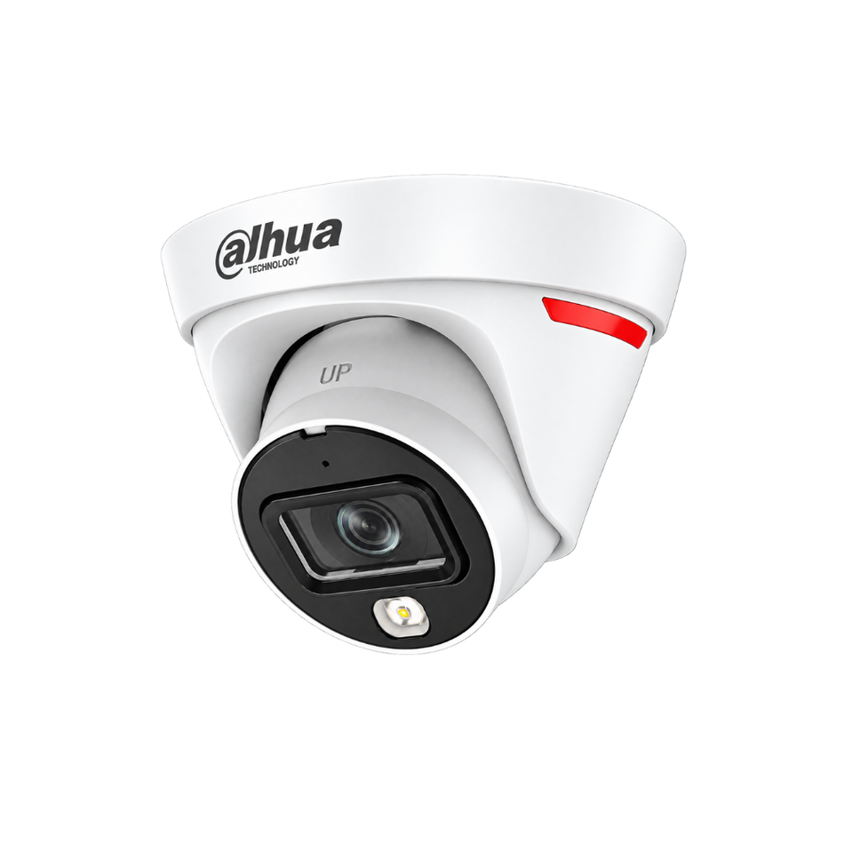 DAHUA DH-IPC-HDW1239T1-A-PRO CAMARA IP WIZCOLOR LITE DOMO EYEBALL 2 MP - 2.8 MM - LUZ CALIDA 20 M - AI-ISP - DETECCION HUMANA Y VEHICULOS - MIC - POE - IP67