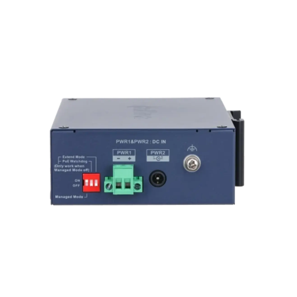 DAHUA DH-CHS4110-8ET-110 SWITCH INDUSTRIAL CLOUD MANAGED L2 10 PUERTOS - 8 POE 10/100 + 1 UPLINK GIGABIT + 1 SFP GIGABIT - 110 W - HI-POE/BT 90 W - POE 250 M - RIEL DIN