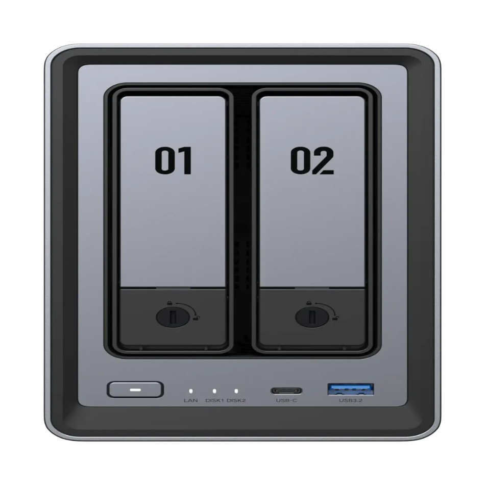 UGREEN 25242 - DXP2800 ALMACENAMIENTO NAS - 2 BAHIAS - NO INCLUYE DISCO