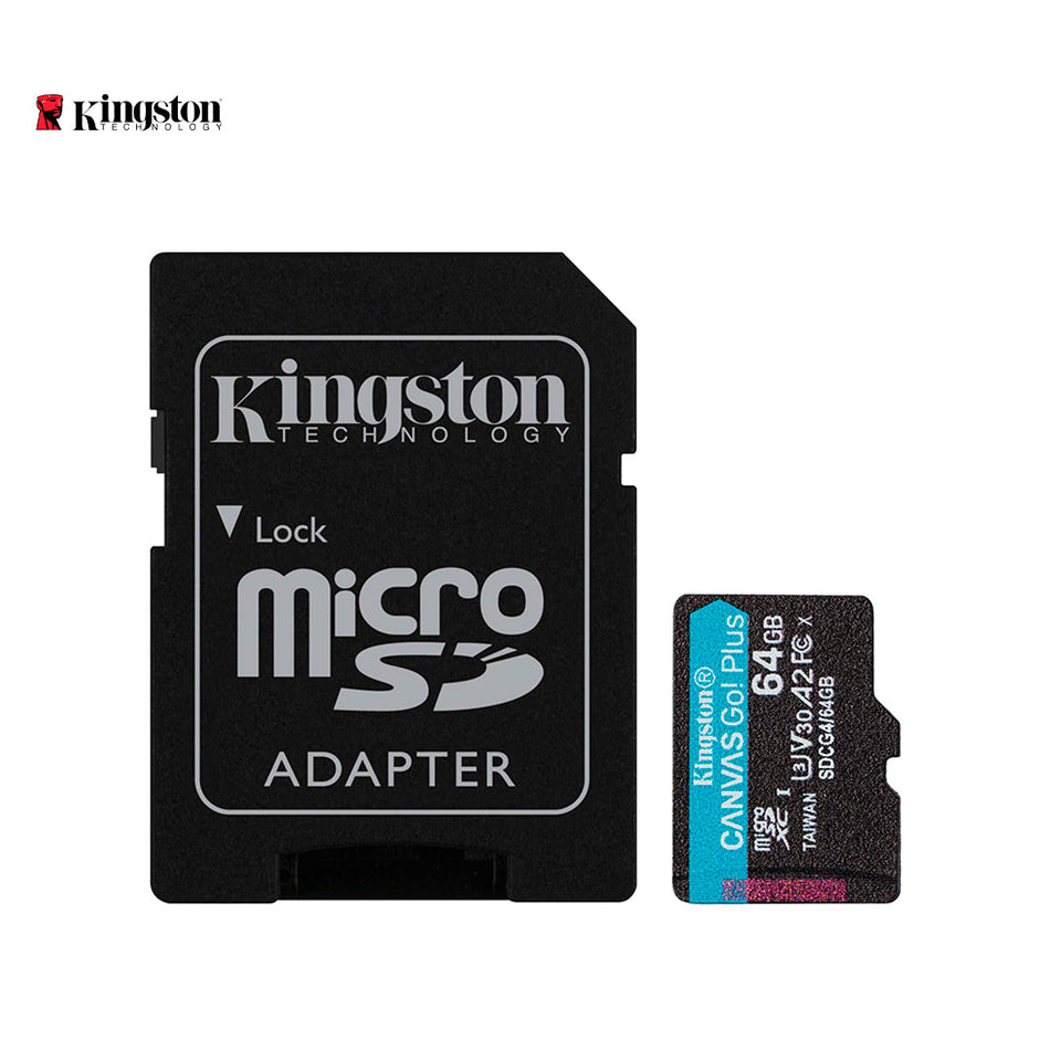 Memoria Flash microSD Kingston Canvas Go! Plus, 64GB