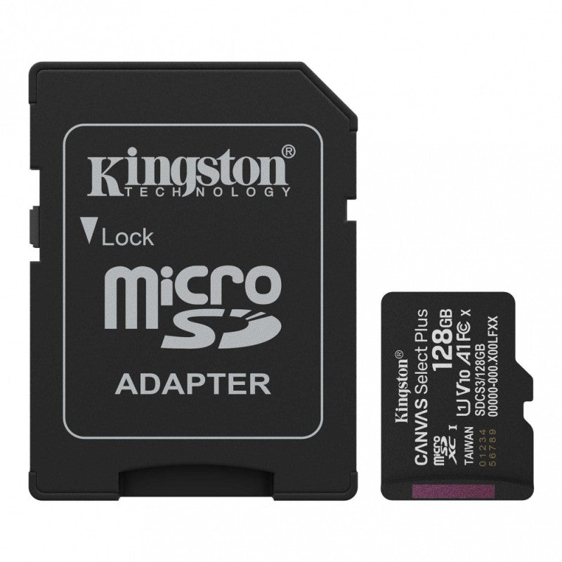 Memoria Flash Kingston Canvas Select Plus, 128GB MicroSD UHS-I Clase 10