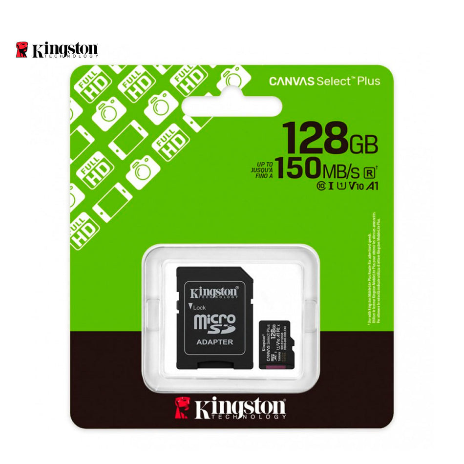 Memoria Flash Kingston Canvas Select Plus, 128GB MicroSD UHS-I Clase 10