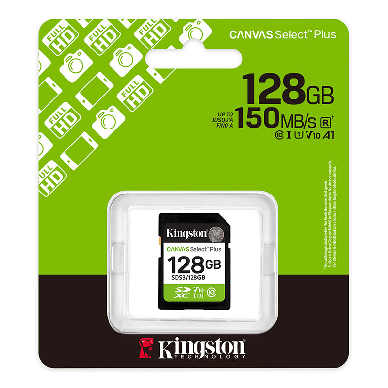 KINGSTON SDS3/128GB Memoria MicroSD 128GB Canvas Select Plus UHS-I Clase 10