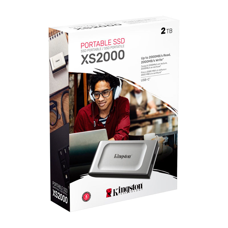 SSD externa Kingston XS2000, 2TB, USB 3.2 Gen 2x2 Tipo-C