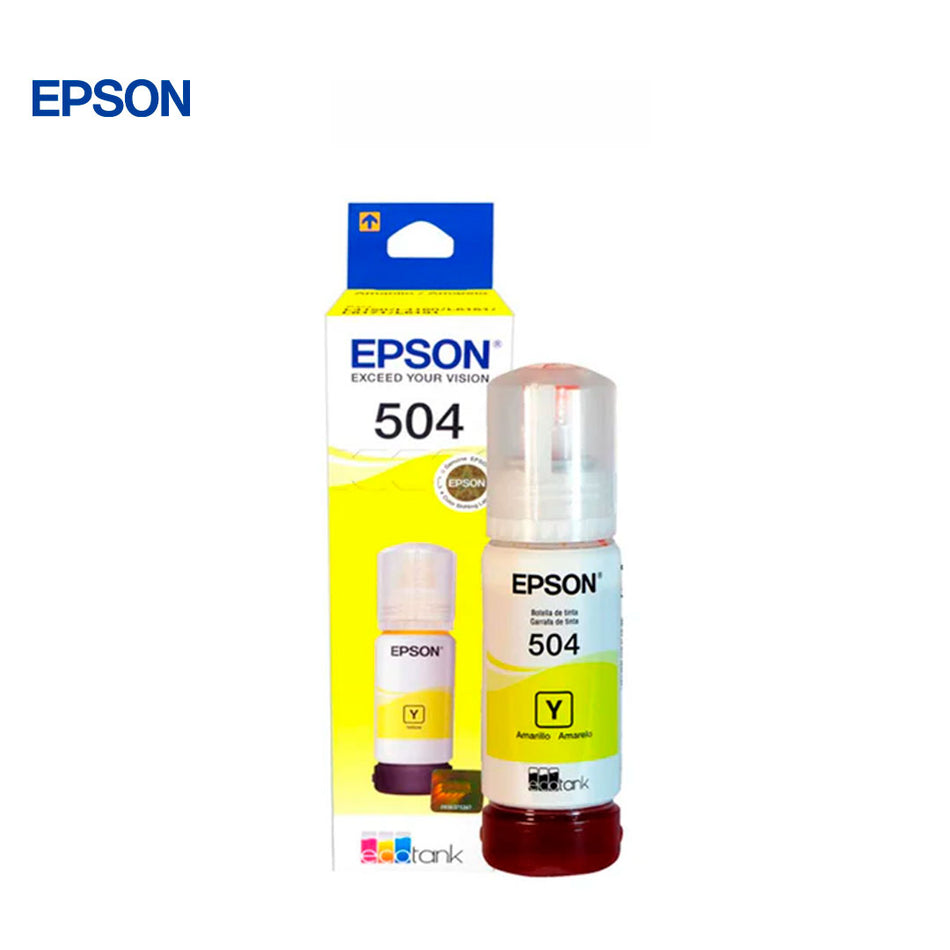 Botella de tinta EPSON T504420-AL color amarillo contenido 70ml