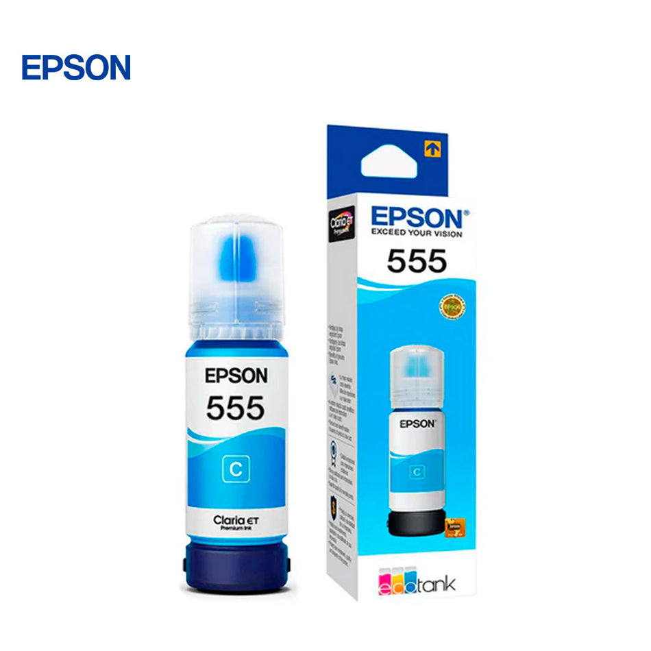 Botella de Tinta EPSON T555220-AL Cian para L8160, L8180