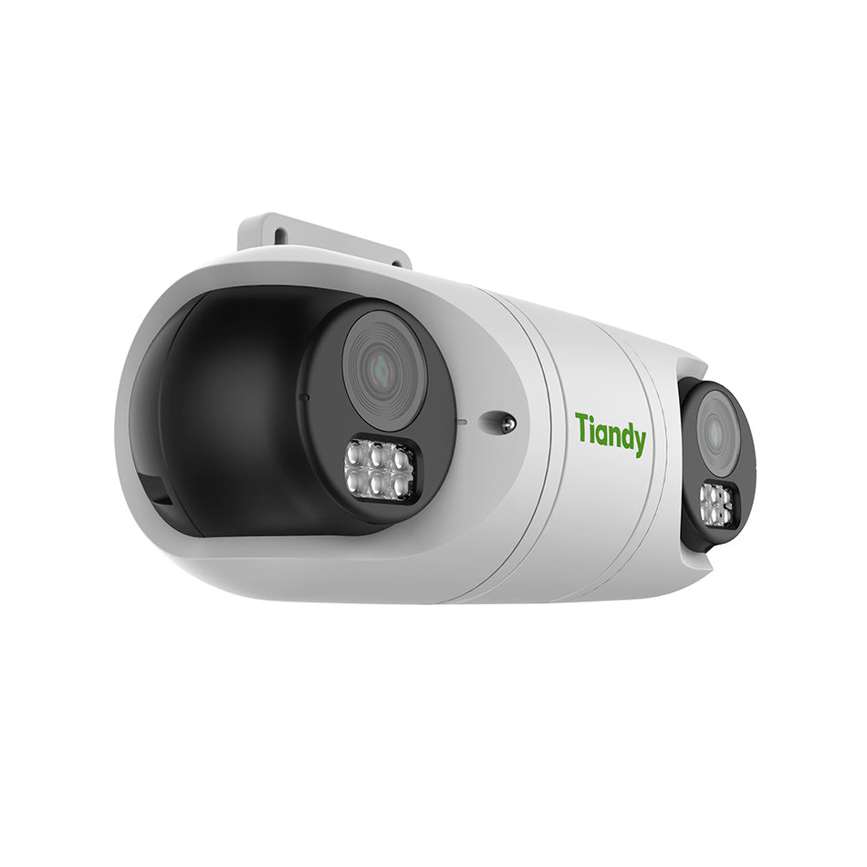 TIANDY Cámara de seguridad IP Dual 2×2MP Serie Spark, lente 4 mm Audio