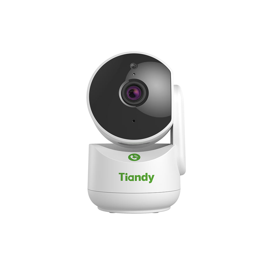 TIANDY Cámara de seguridad WiFi PT 3MP para interior con botón de llamada, IR 15m, 5V