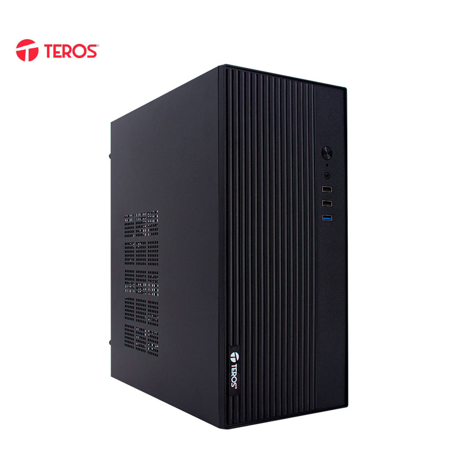 Case TEROS TE-1035S, Mini Tower ATX, 250 W, USB 3.0 / 2.0, audio HD, negro