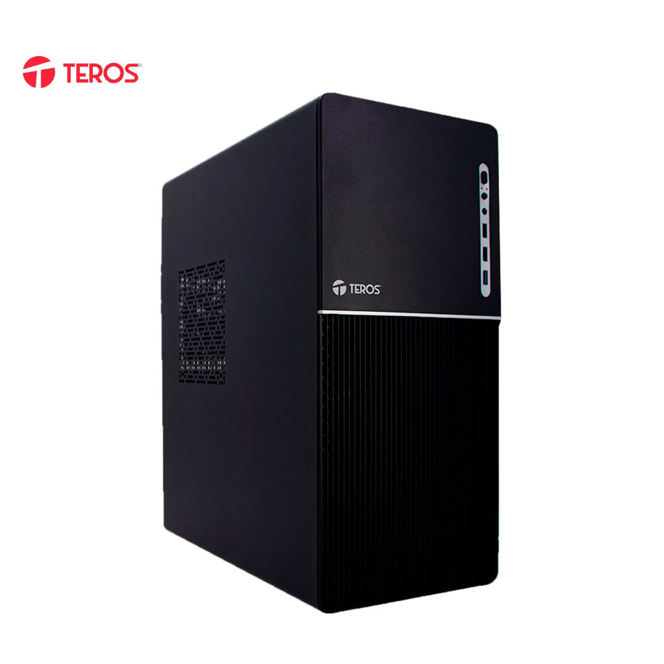 Case Teros TE-1037S, Factor de forma ATX, 250 W, USB 3.0 / 2.0, Audio, Negro.