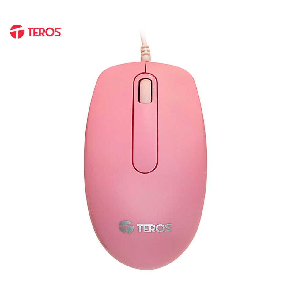 Mouse óptico TEROS TE-1221S, 1000 DPI, USB, 3 botones