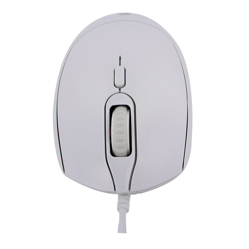 Mouse óptico TEROS TE-1225S, 800-1200-1600 DPI, USB, 4 botones, color blanco
