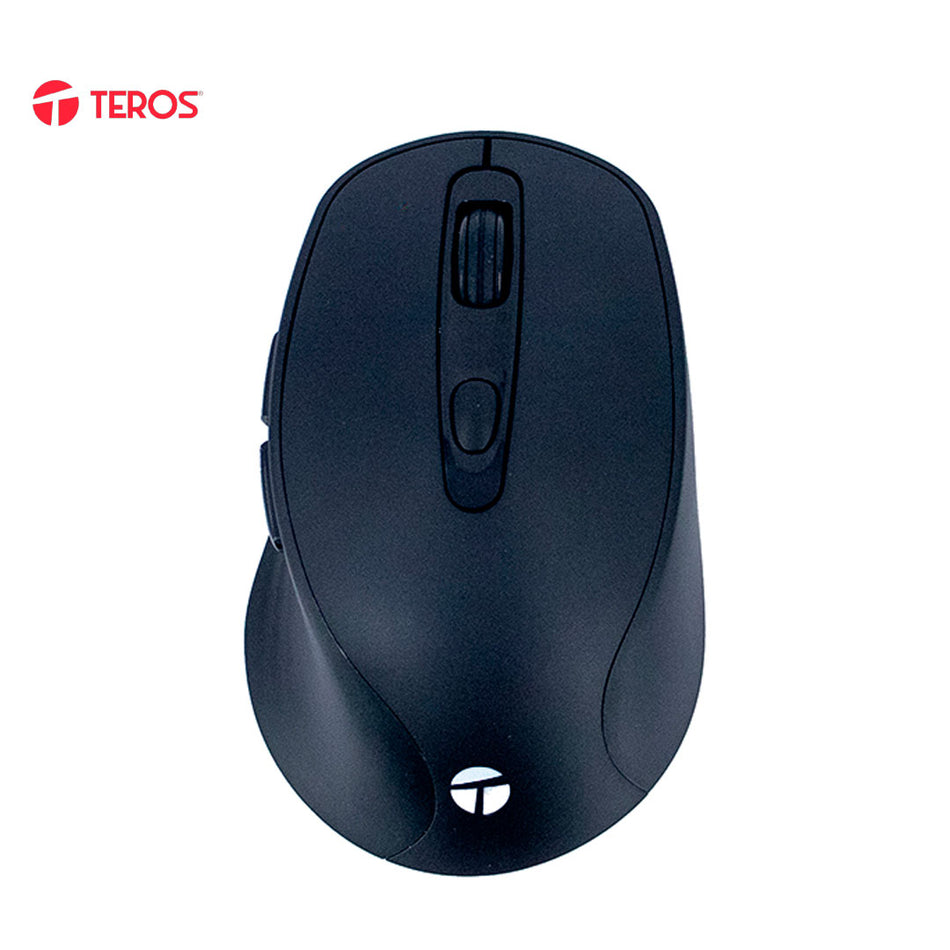 Mouse Inalámbrico Teros TE-1228S, 6 Botones, 2.4GHz, USB, Color Negro