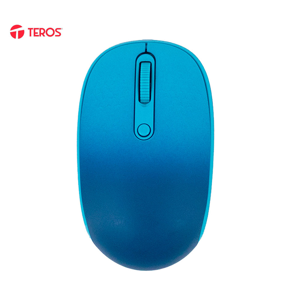Mouse Inalámbrico Teros TE-1240S, 2.4GHz, 4 Botones, USB, Color Azul