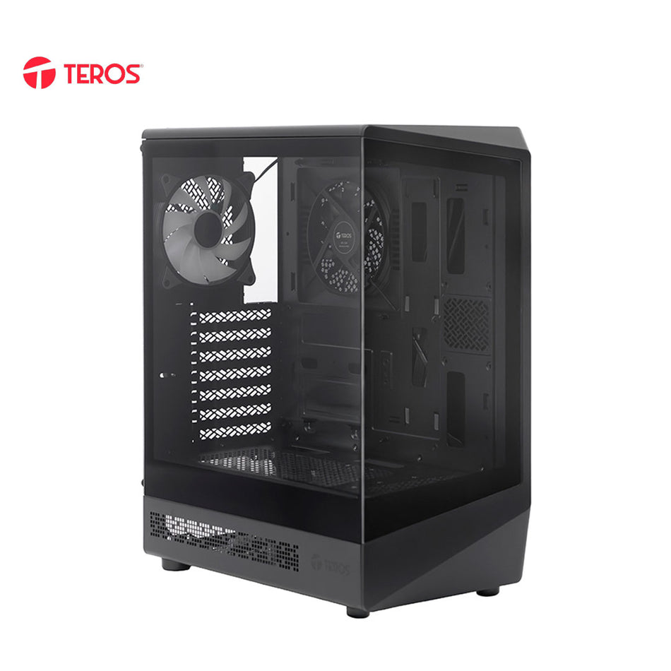 Case Gamer Teros TE-1321G, Mid Tower, USB 3.0 / USB 2.0, Audio, Ventilador ARGB, Negro