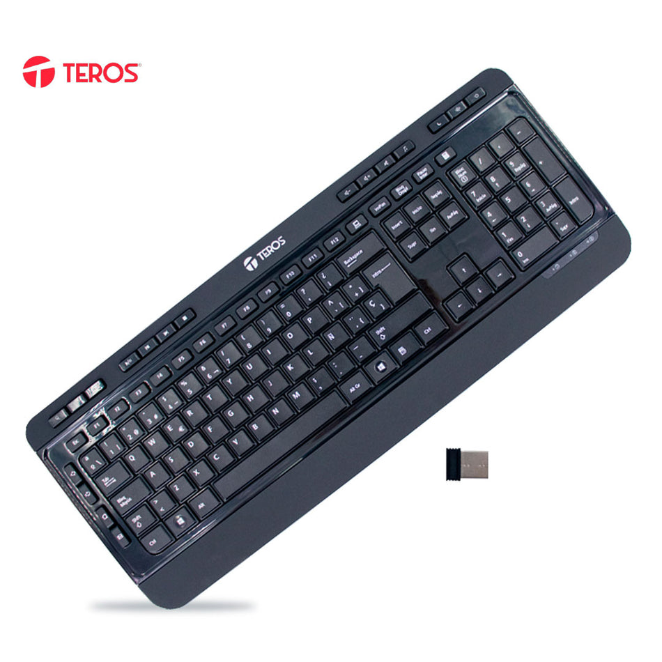 Teclado inalámbrico TEROS TE-4074CS, 2.4Ghz, USB, negro