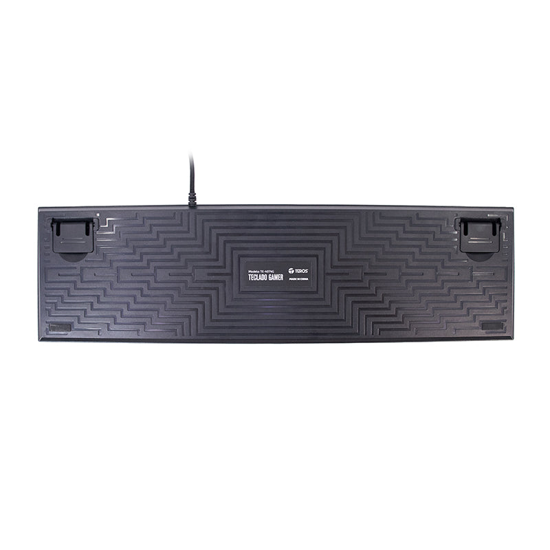 Teclado gamer TEROS TE-4074G, RGB, USB 2.0, negro