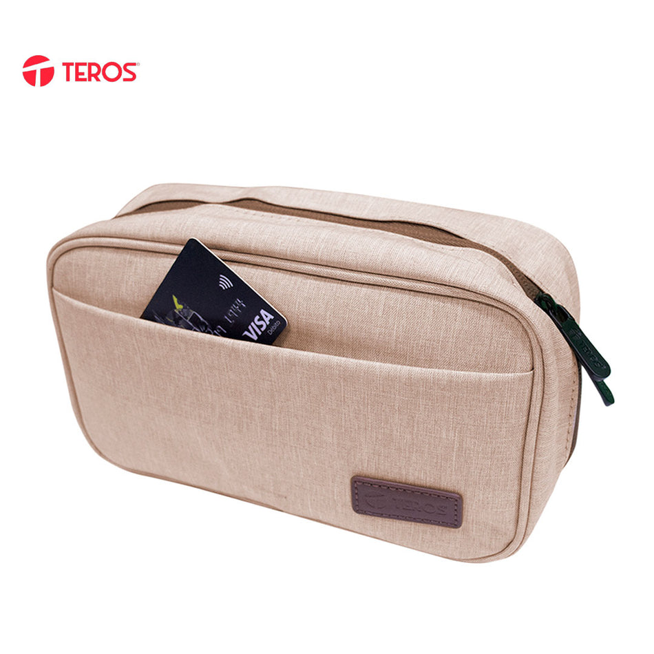 Cartuchera / Estuche / Organizador / Portacables TEROS TE-ACS9015, beige