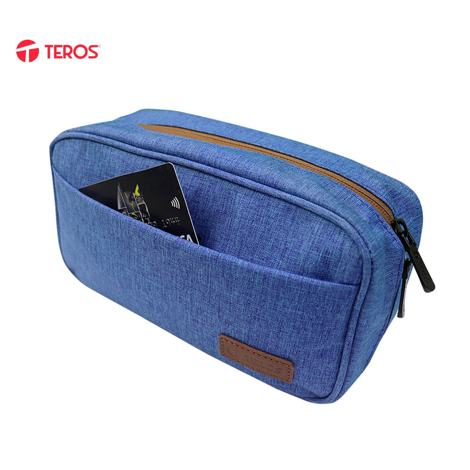 Cartuchera / Estuche / Organizador / Portacables TEROS TE-ACS9016, azul