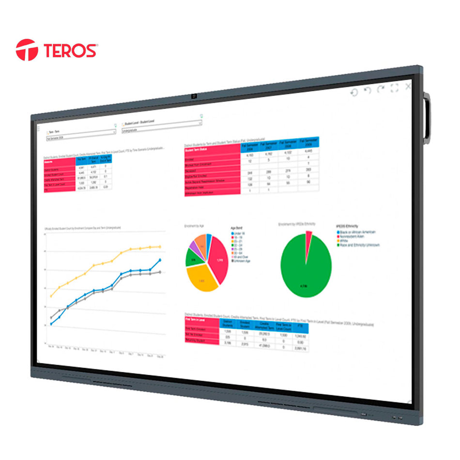 Pantalla Táctil Interactiva TEROS TE-DP8601DN, 86" D-LED IPS (3840x2160), LAN, WLAN, BT5.0