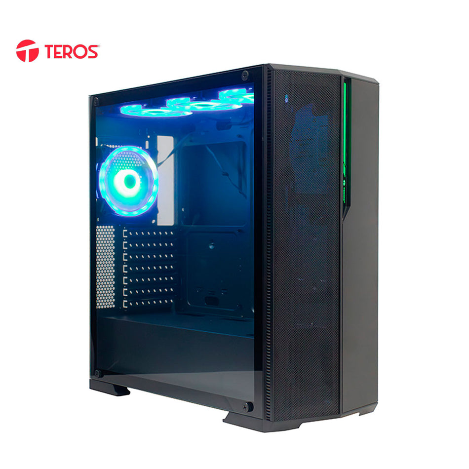Case Gamer Teros TE1175N, Mid Tower, Negro, USB 3.0, USB 2.0, Audio.