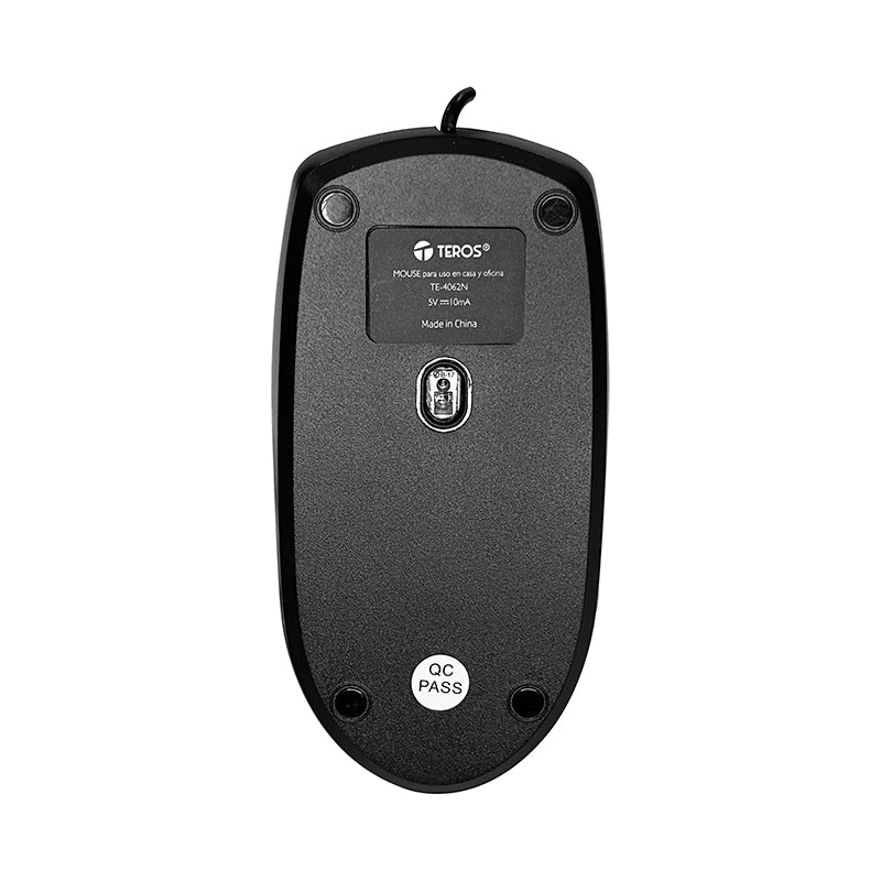 Kit teclado y mouse TEROS TE-4062N, USB, acabado elegante, negro, español / óptico