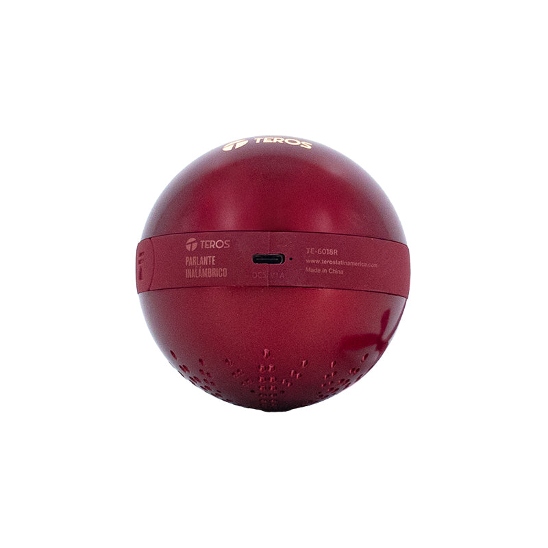 Parlante Inalámbrico Merry Christmas TEROS TE-6018R, Bluetooth 5.3, Tipo USB-C, Color Rojo