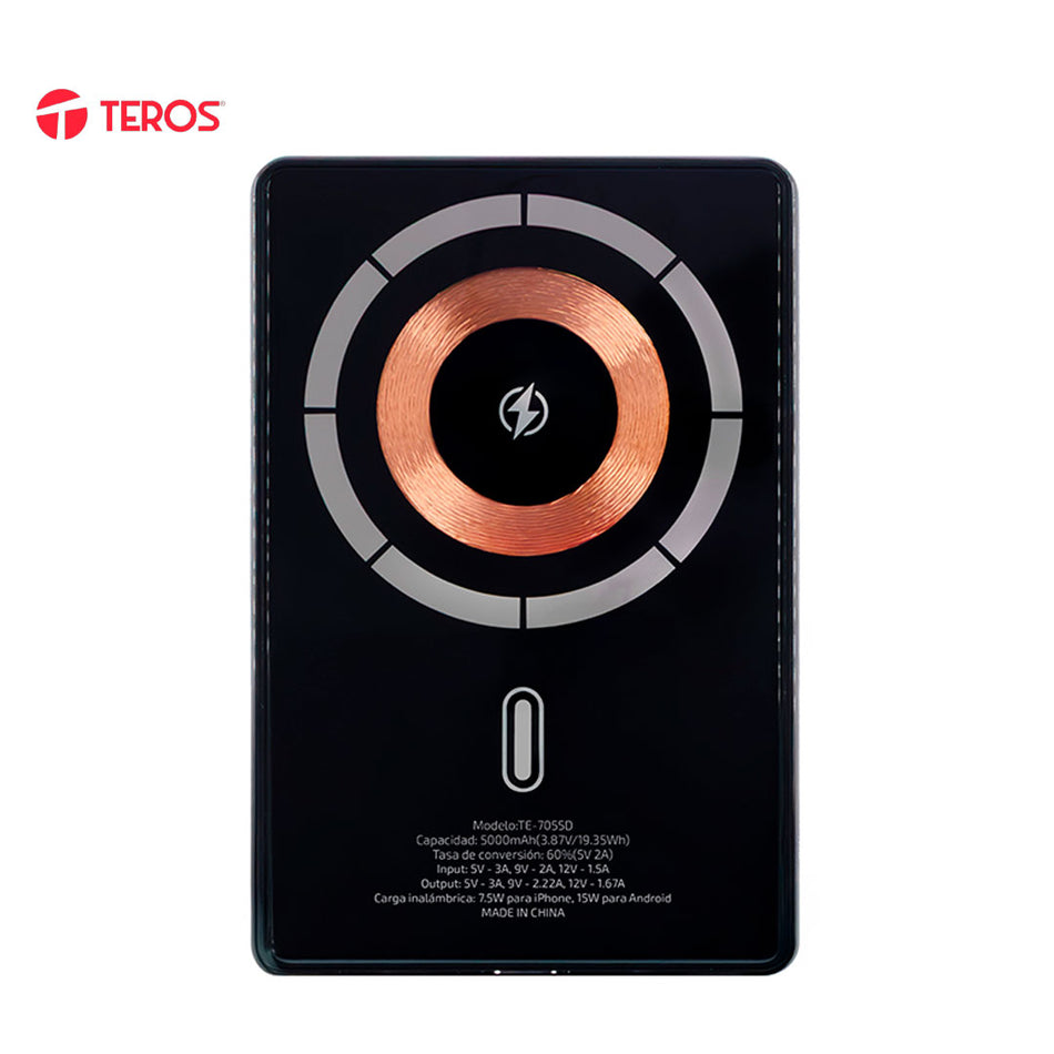 Powerbank TEROS TE-7055D, 5000 mAh, (3,85 V/19.35 Wh)