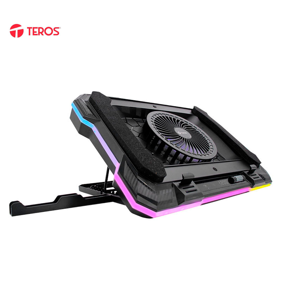 Cooler TEROS TE-7133N RGB, compatible con notebooks de 14" hasta 19"