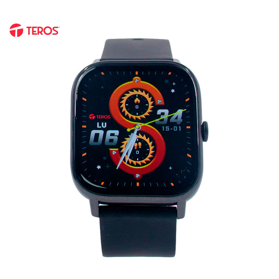 Reloj inteligente TEROS TE-8084N, 1.85" AMOLED, IP68, bluetooth 5.3, negro