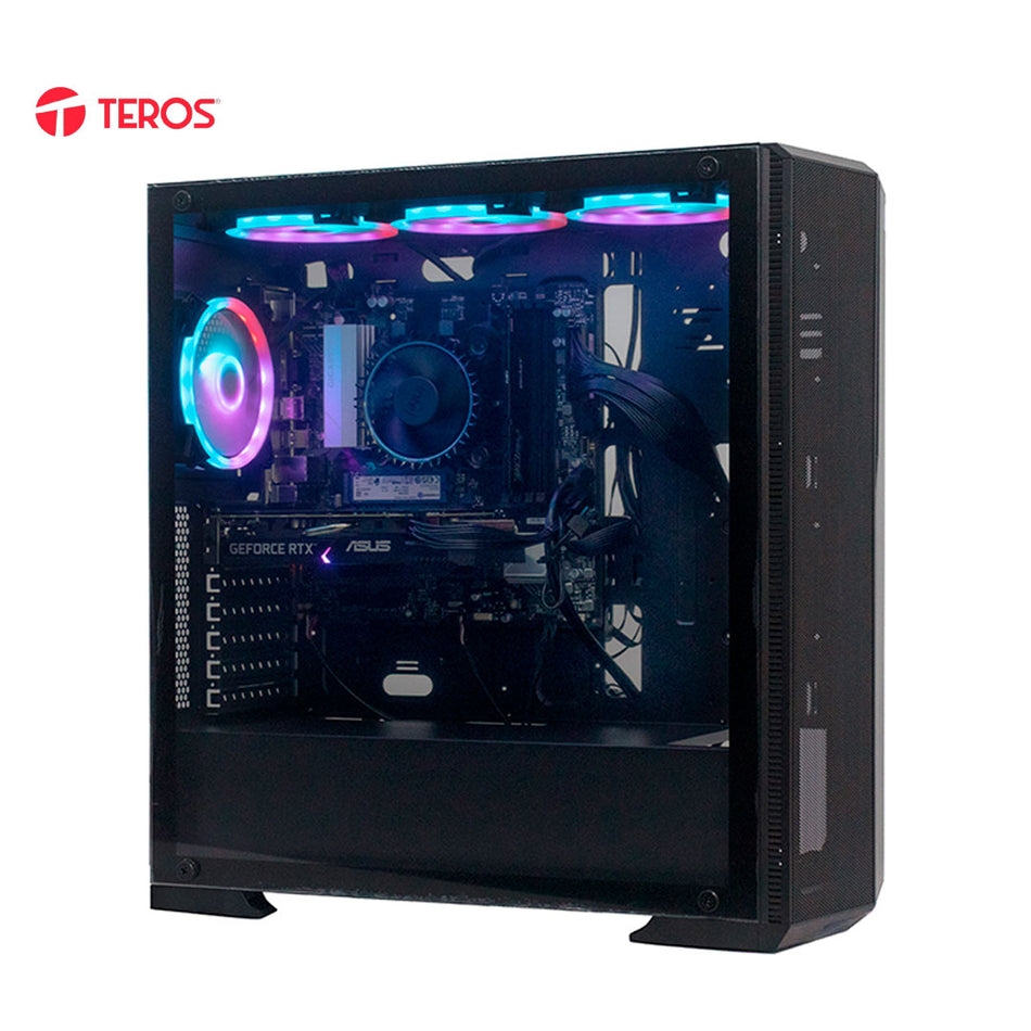 PC TEROS TE-9001G, Core i7 14700F 2.1/5.4GHz, 16GB DDR4-3200, RX 7600 8GB, Ubuntu, Negro