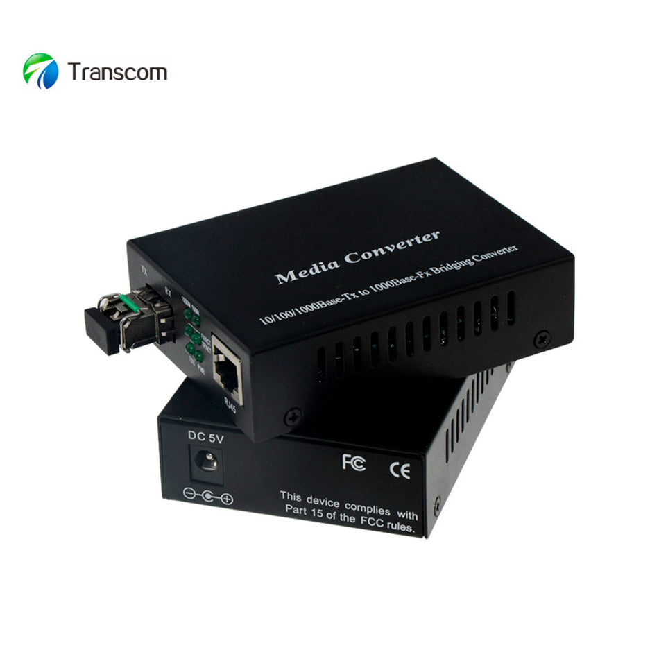 TRANSCOM TS-1000N-11-SFP Media Converter 10/100/1000M with 1Giga SFP slot - Este producto requiere un transceptor SFP adicional para operar - Consultar tipo de fibra SMF o MMF