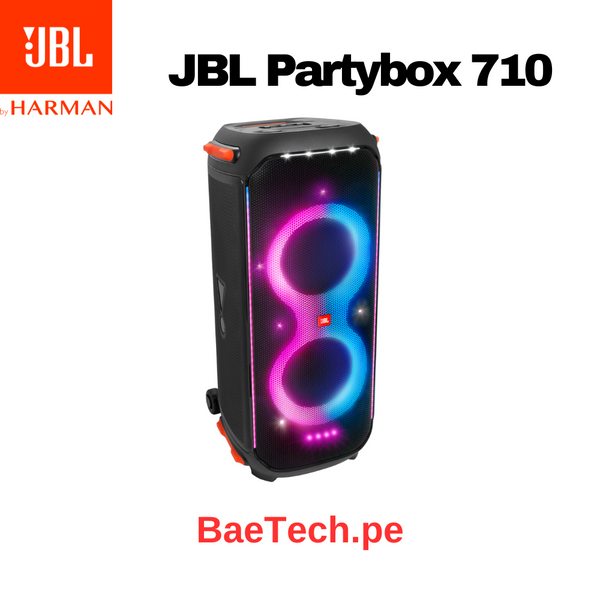 Parlante bluetooth JBL Partybox 710 potencia 800W RMS, resistente al agua IPX4, negro