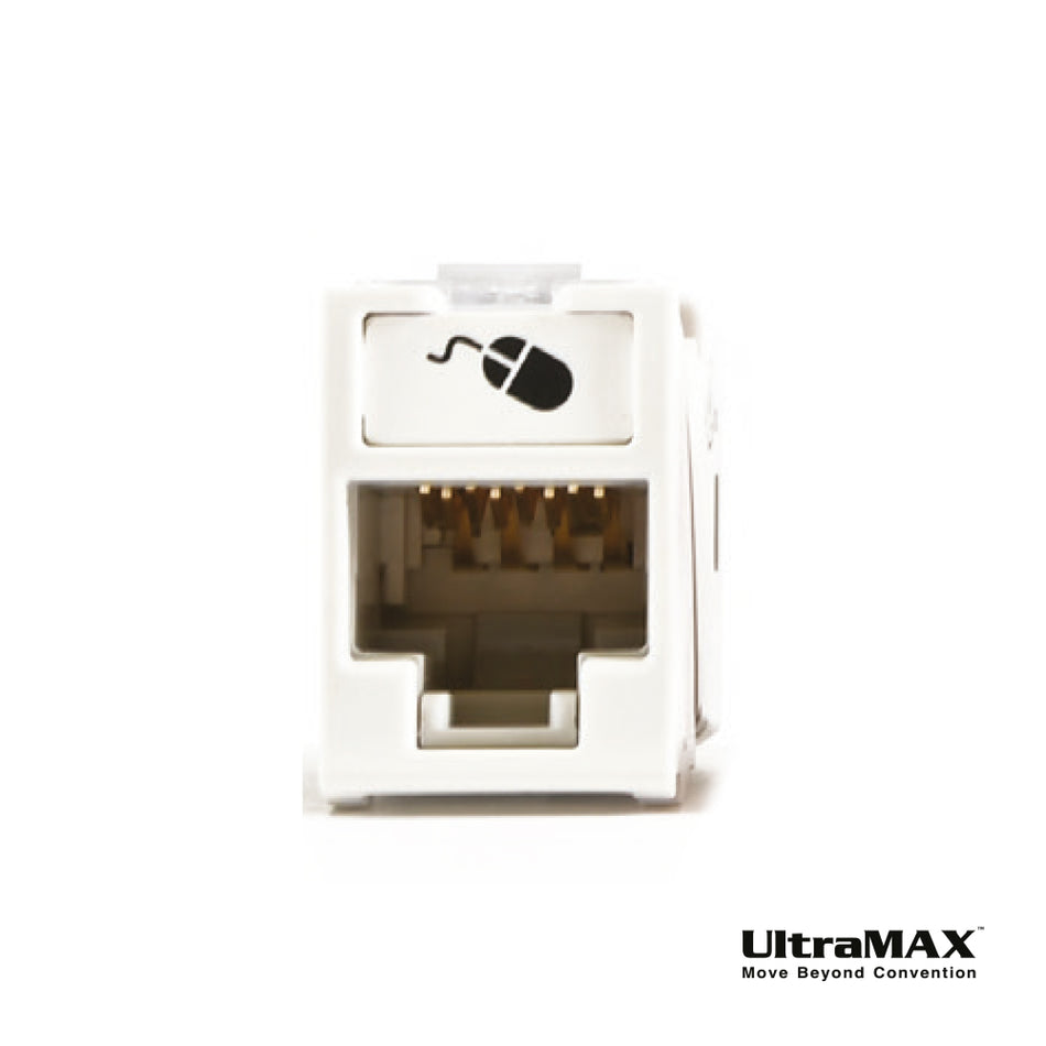SIEMON U6-H02NB Jack RJ-45 Cat6 UltraMAX para Placas Plano/Angular color Blanco (No incluye íconos Z-ICON-**B)