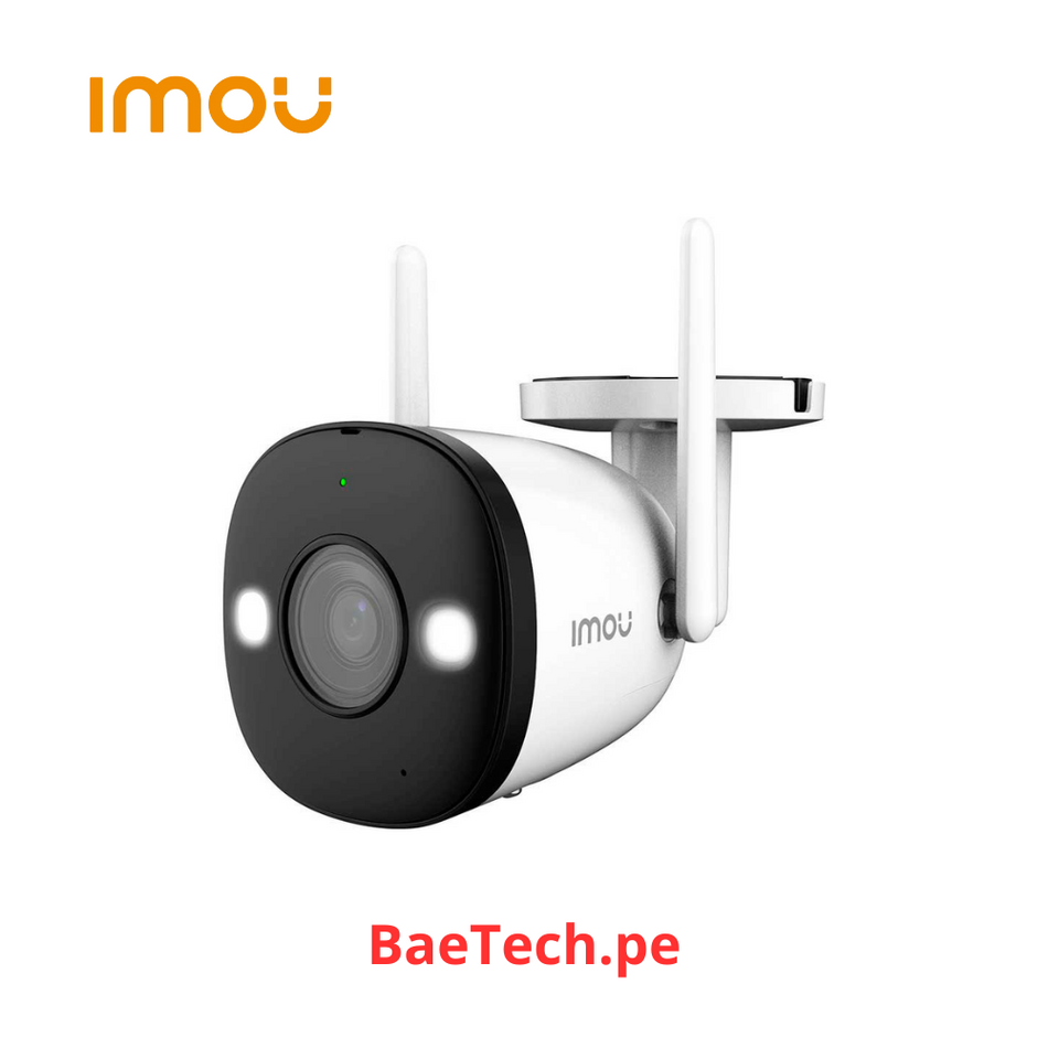 Camara de vigilancia wifi inalambrica exterior BULLET 2 IMOU IPC-F22FE-D Full hd 2MP full color led 30mts IP67 microfono y parlante incorporado iluminacion y sirena 110dB