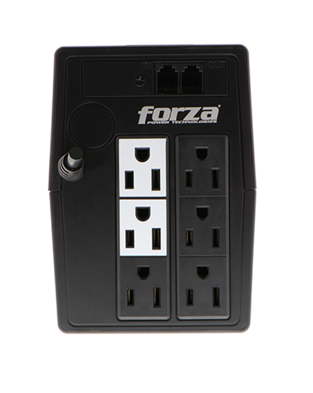 UPS FORZA NT-512U INTERACTIVA 500VA/250W, 6 SLDS, INVER, TORRE COMP-220V | CONSUMO