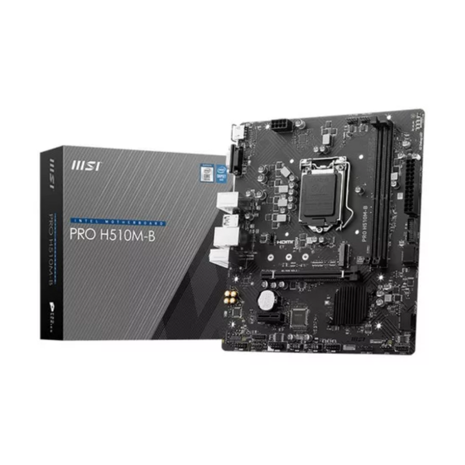 PLACA MADRE MSI PRO H510M-B Chipset Intel H470, LGA1200, HDMI, VGA, mATX