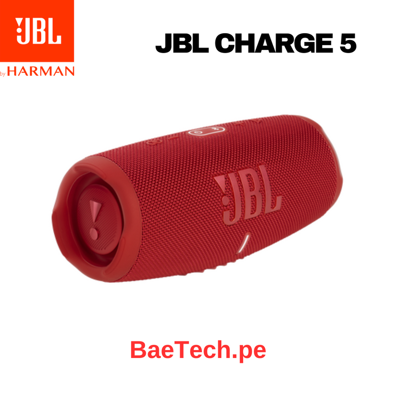 PARLANTE JBL CHARGE 5 ALTAVOZ PORTÁTIL RESISTENTE AL AGUA CON BATERÍA INTEGRADO - JBLCHARGE5REDAM - ROJO