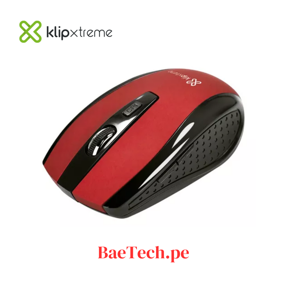 Mouse Klip Xtreme Klever Wireless 2.4 GHz Inalámbrico USB Nano - KMW-340RD
