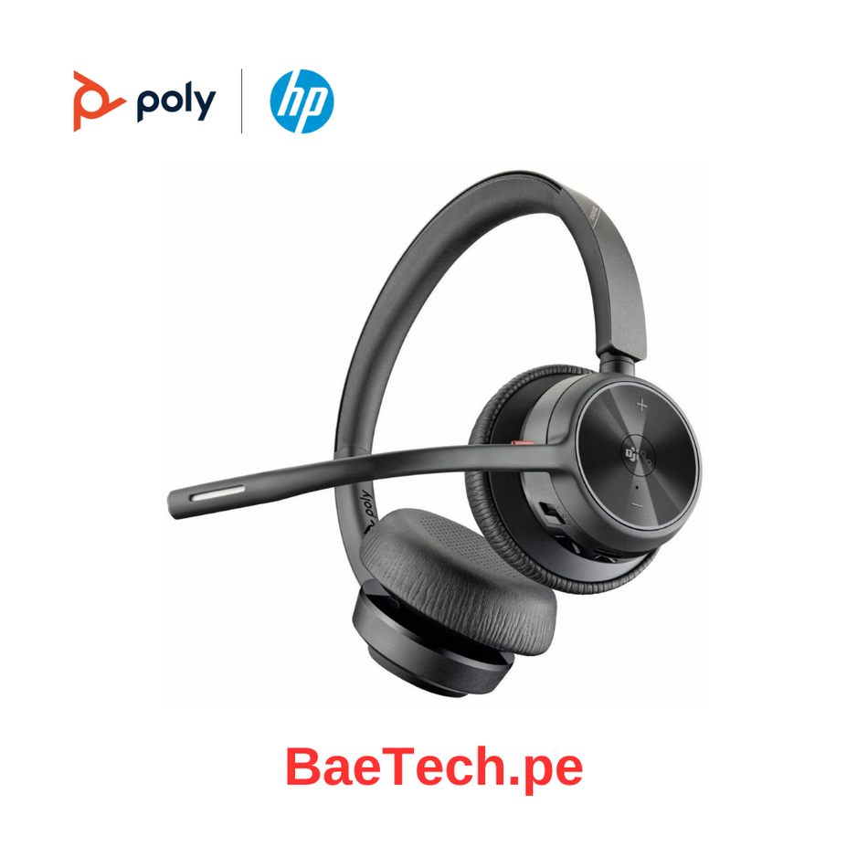 Auriculares Poly Voyager 4300 UC 4320 Con cable/Inalámbrico Sobre la oreja, Sobre la cabeza Estéreo - Negro
