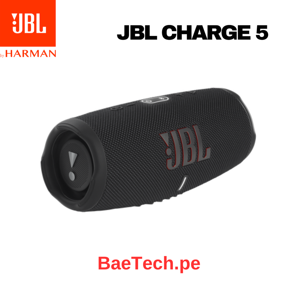 PARLANTE JBL CHARGE 5 ALTAVOZ PORTÁTIL RESISTENTE AL AGUA CON BATERÍA INTEGRADO - NEGRO