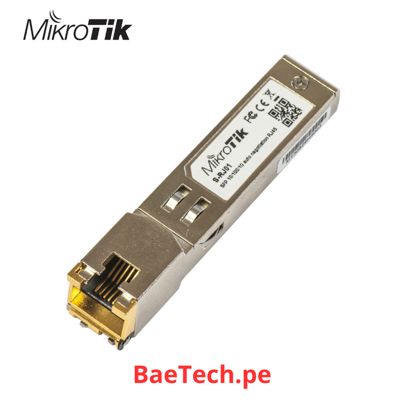 MODULO Transceptor de SFP A RJ45 COBRE MIKROTIK S-RJ01 - 1 GIGABIT