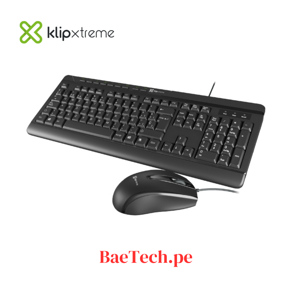 Combo Teclado Mouse USB Klip Xtreme KCK-251S DeskMate Multimedia