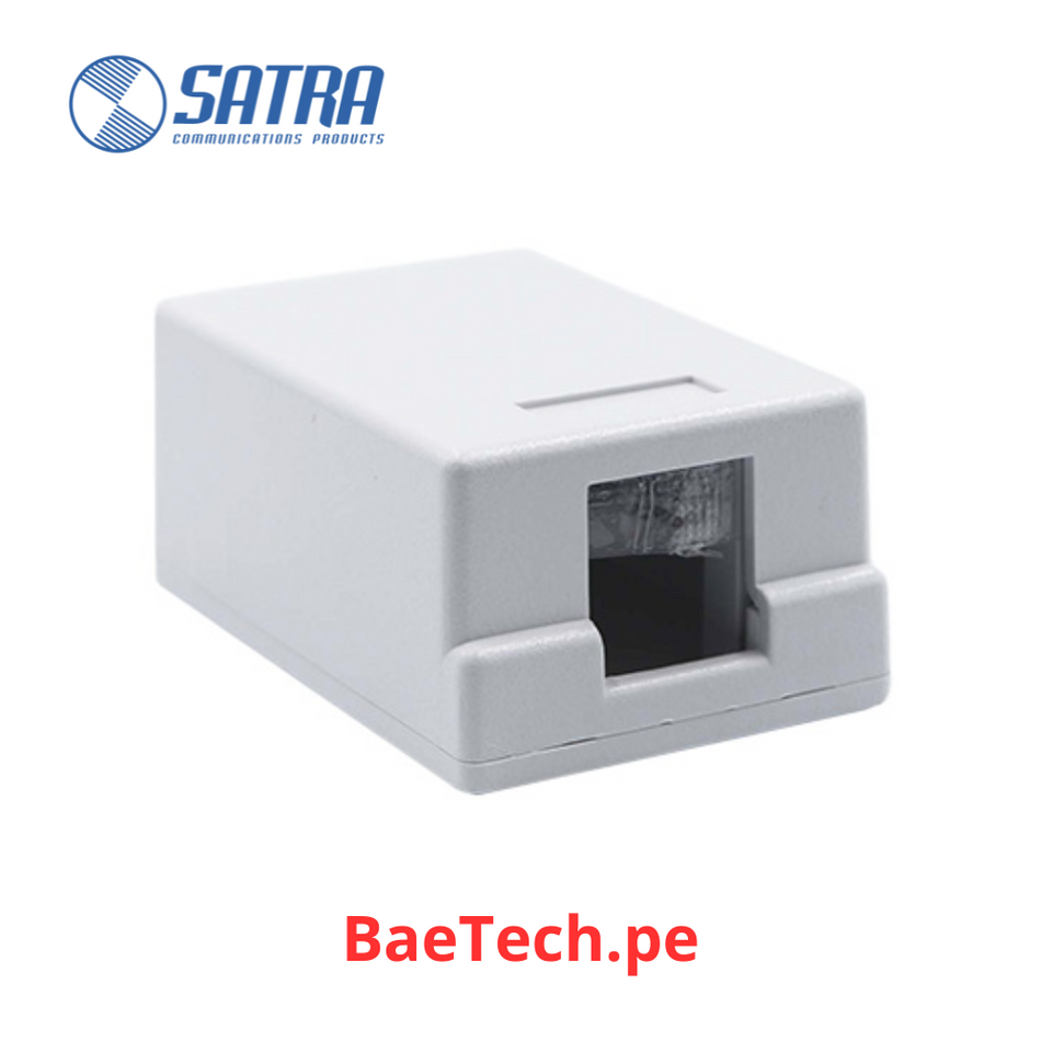 Roseta caja de conexiones de 1 puerto SATRA 111010101 color blanco