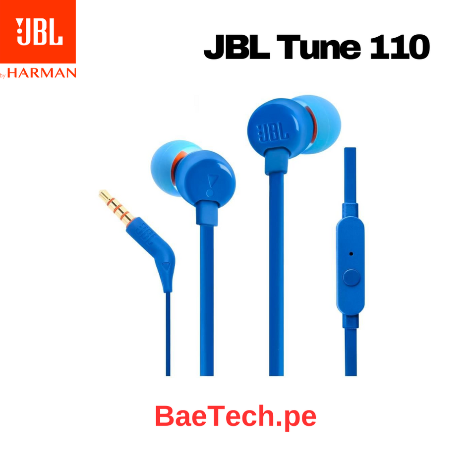 AUDIFONOS INTRAURALES JBL TUNE110 - JBLT110BLUAM - AZUL