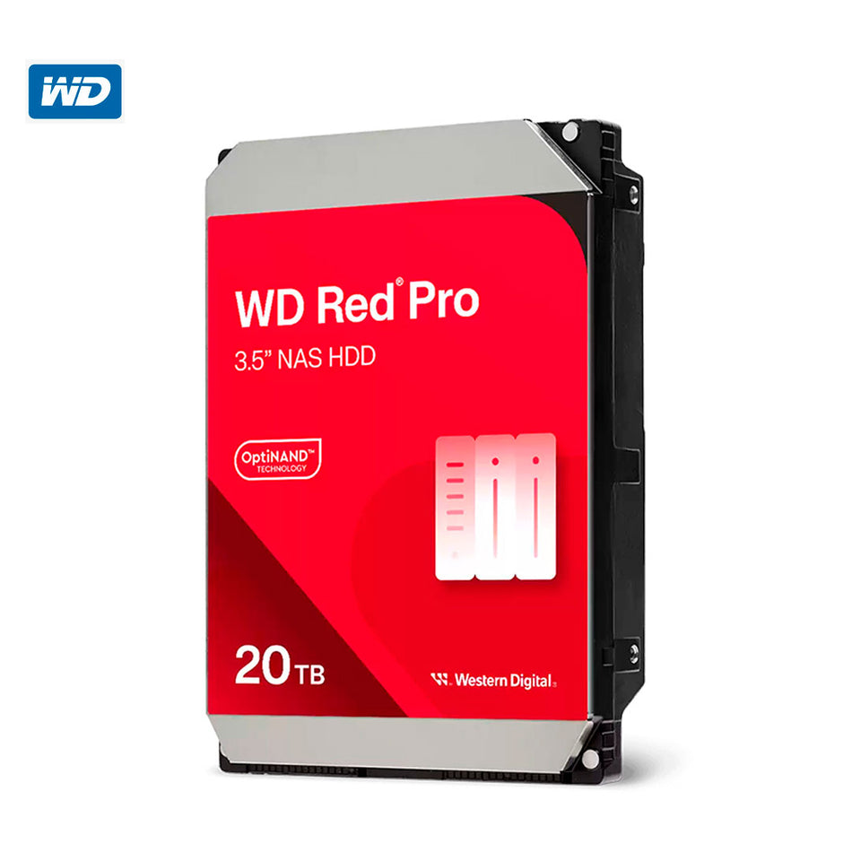 Disco duro Western Digital Red Pro WD202KFGX, 20TB, SATA, 3.5" 7200rpm, Cache 512MB, CMR