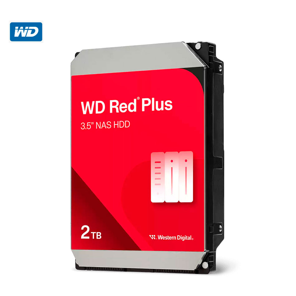 Disco duro Western Digital Red Plus WD20EFPX, 2TB, SATA, 5400rpm, 3.5", Cache 64MB