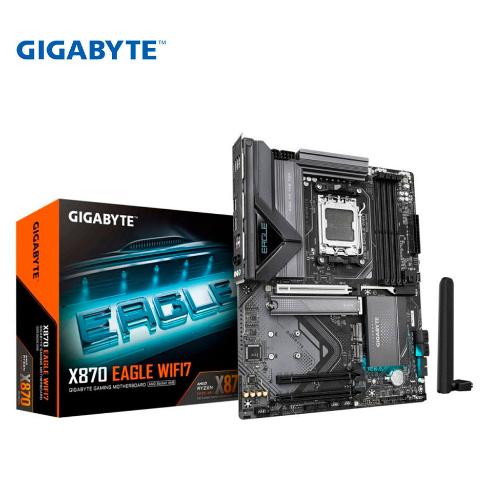 Placa base GIGABYTE X870 EAGLE WIFI7, Chipset AMD X870, Zócalo AMD AM5, ATX