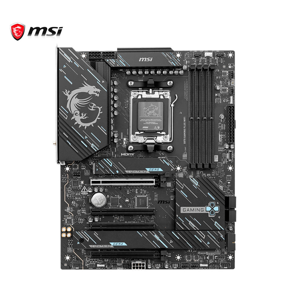 Placa base MSI X870 GAMING PLUS WIFI, Chipset AMD X870, Zócalo AMD AM5, ATX
